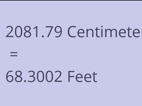 2081.79 CM TO FEET