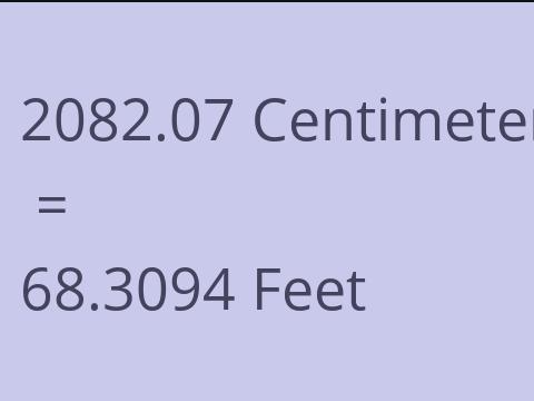 2082.07 CM TO FEET