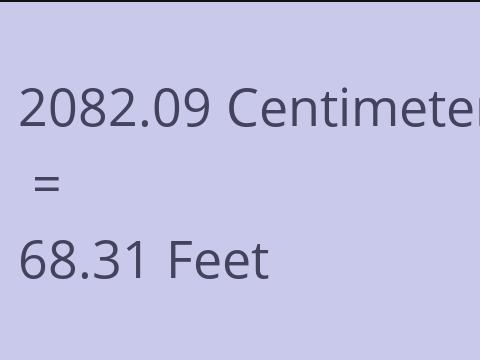 2082.09 CM TO FEET