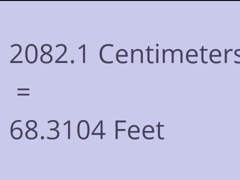 2082.1 CM TO FEET