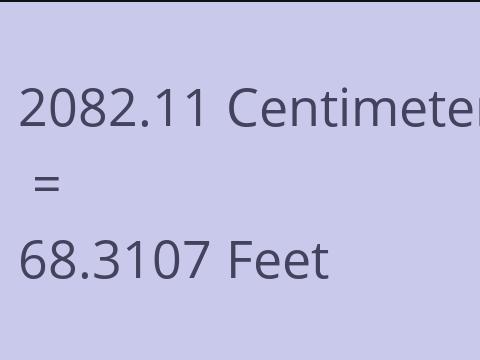 2082.11 CM TO FEET