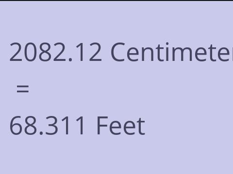 2082.12 CM TO FEET