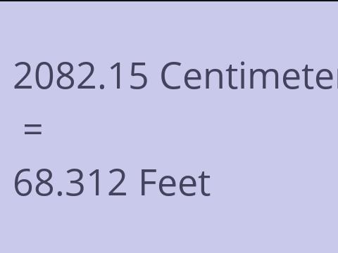 2082.15 CM TO FEET