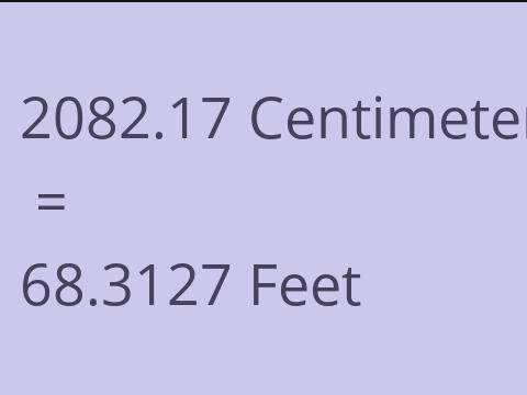 2082.17 CM TO FEET