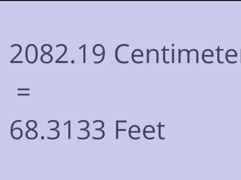2082.19 CM TO FEET