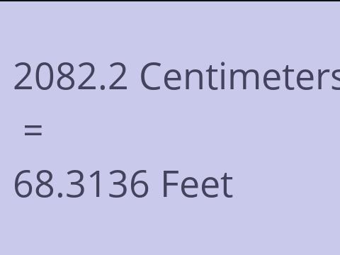 2082.2 CM TO FEET