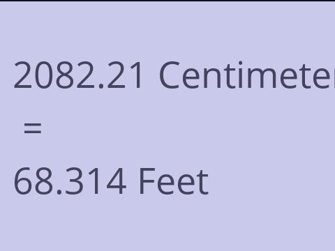 2082.21 CM TO FEET