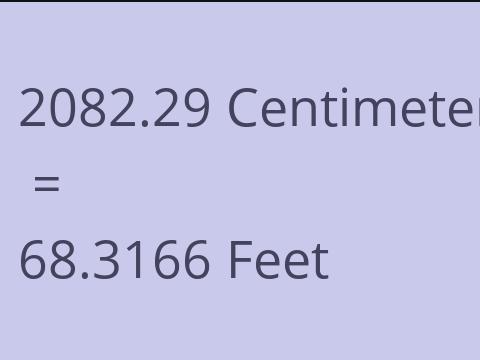 2082.29 CM TO FEET