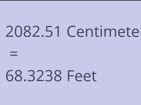 2082.51 CM TO FEET