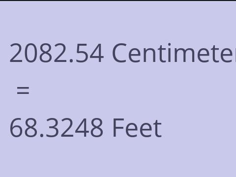 2082.54 CM TO FEET