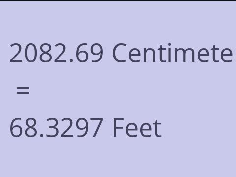2082.69 CM TO FEET