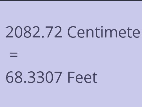 2082.72 CM TO FEET