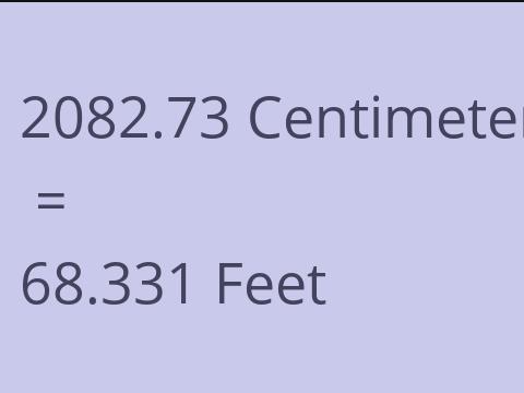 2082.73 CM TO FEET