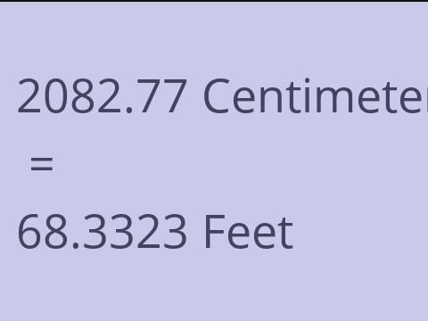 2082.77 CM TO FEET