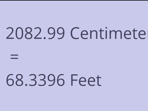 2082.99 CM TO FEET