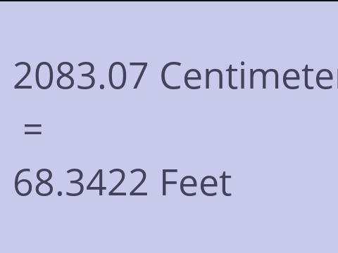 2083.07 CM TO FEET