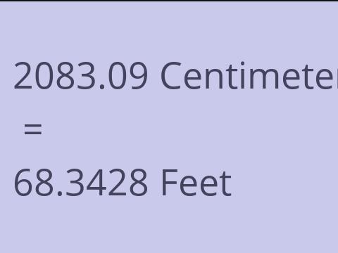 2083.09 CM TO FEET