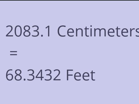 2083.1 CM TO FEET