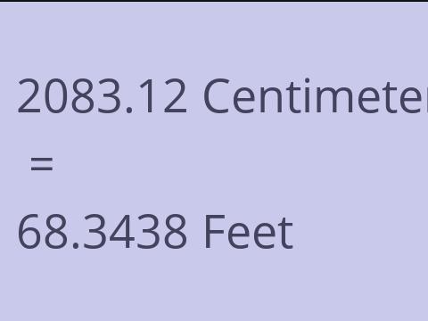 2083.12 CM TO FEET