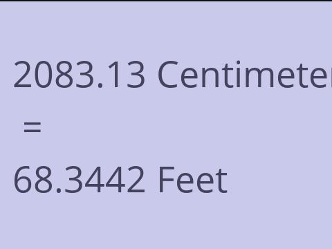 2083.13 CM TO FEET