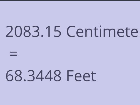 2083.15 CM TO FEET