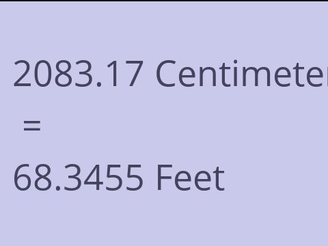 2083.17 CM TO FEET