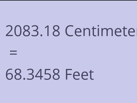 2083.18 CM TO FEET