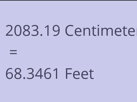 2083.19 CM TO FEET