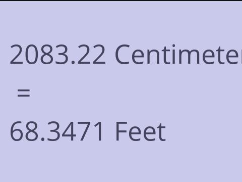 2083.22 CM TO FEET