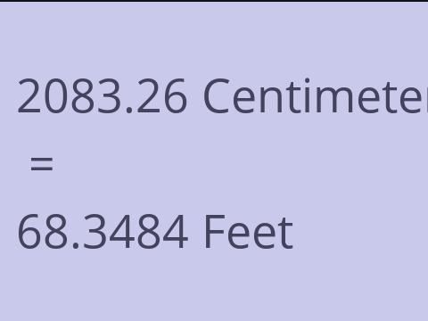 2083.26 CM TO FEET