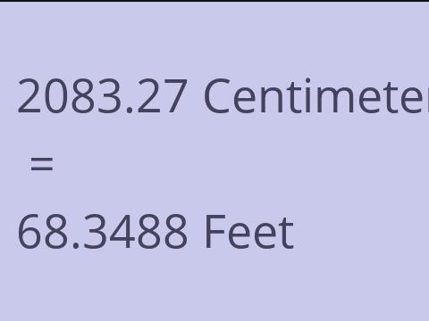 2083.27 CM TO FEET