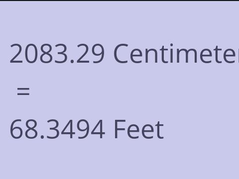 2083.29 CM TO FEET
