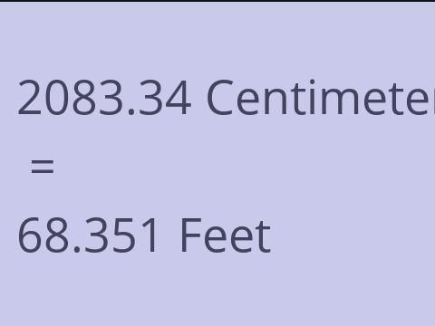 2083.34 CM TO FEET