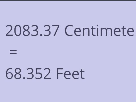 2083.37 CM TO FEET
