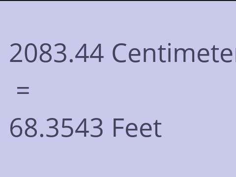 2083.44 CM TO FEET