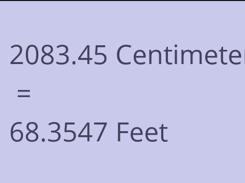 2083.45 CM TO FEET