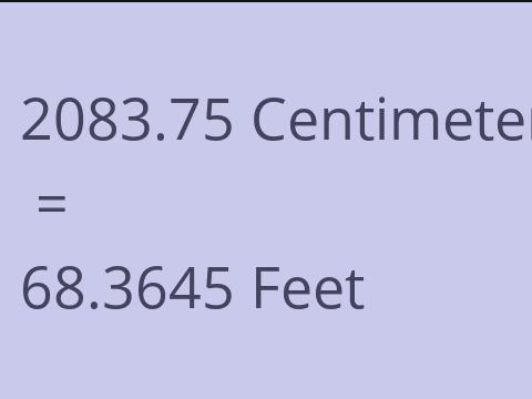 2083.75 CM TO FEET