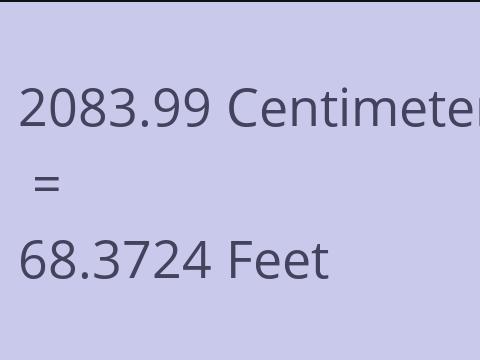 2083.99 CM TO FEET