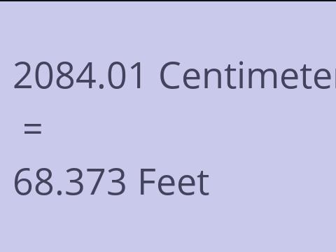 2084.01 CM TO FEET