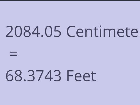 2084.05 CM TO FEET