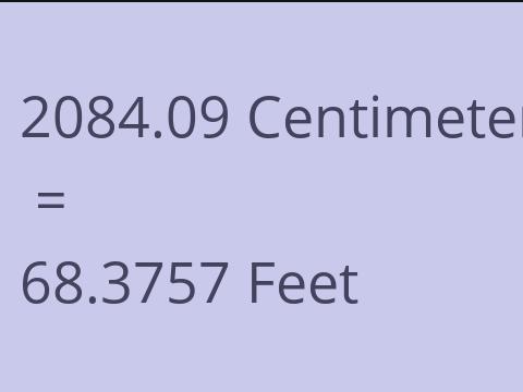 2084.09 CM TO FEET