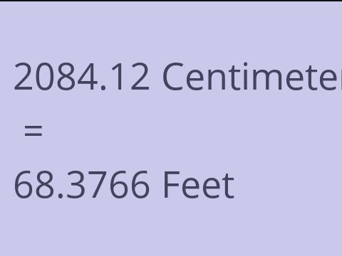 2084.12 CM TO FEET