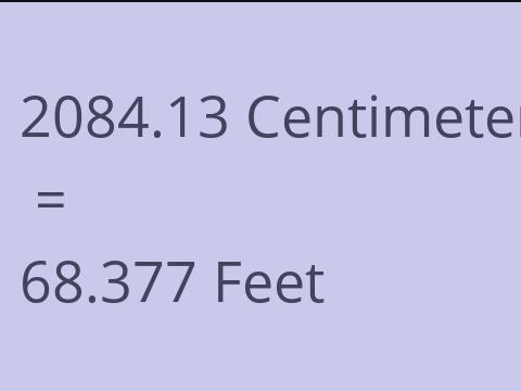 2084.13 CM TO FEET