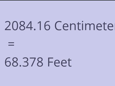 2084.16 CM TO FEET
