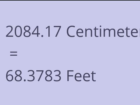 2084.17 CM TO FEET