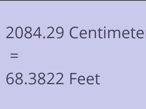 2084.29 CM TO FEET