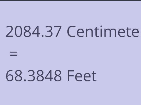 2084.37 CM TO FEET