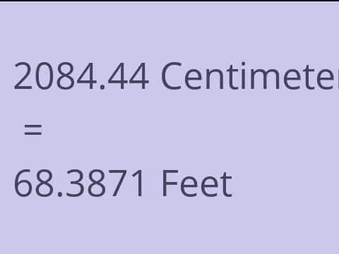 2084.44 CM TO FEET