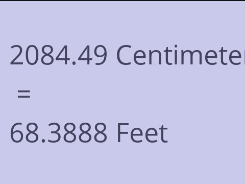 2084.49 CM TO FEET