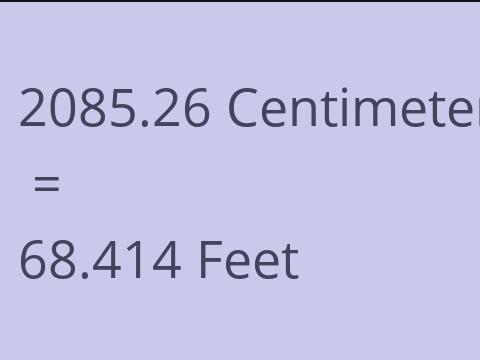 2085.26 CM TO FEET